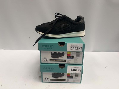 Lot 2x pairs Osprey London Medellin trainers black...