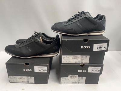 Lot 3x pairs of Men's Boss trainers navy/black