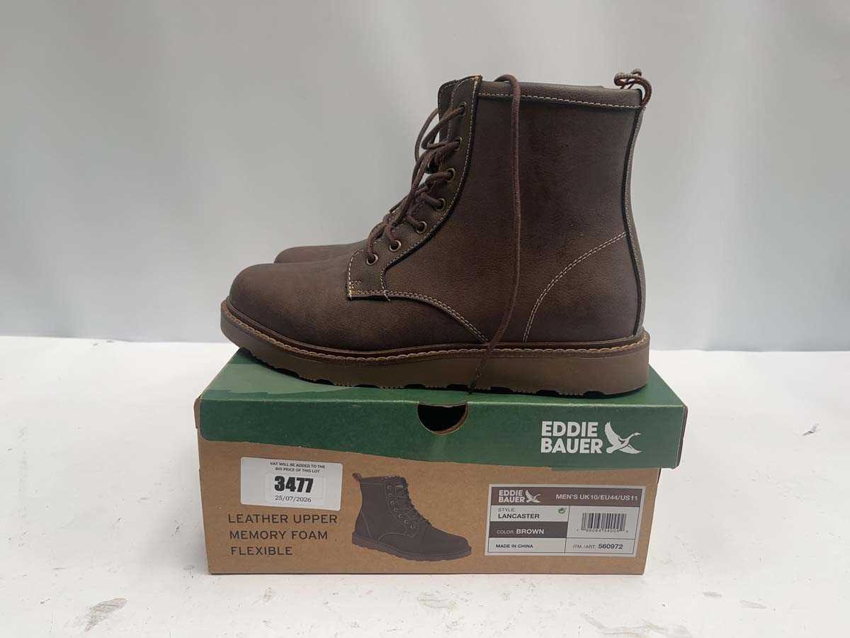 Lot Men's Eddie Bauer Lancaster boots brown UK10