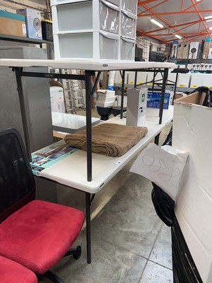 Lot 2080 - 2 Lifetime 6 ft collapsible trestle tables