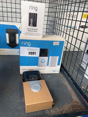 Lot 2091 - Boxed Ring Battery Doorbell Plus and Chime...