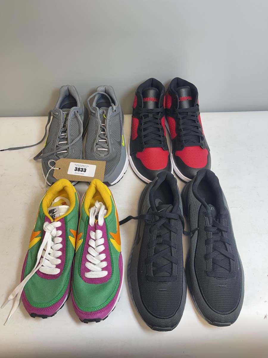 Lot 4x Pairs of Nike trainers in various styles...