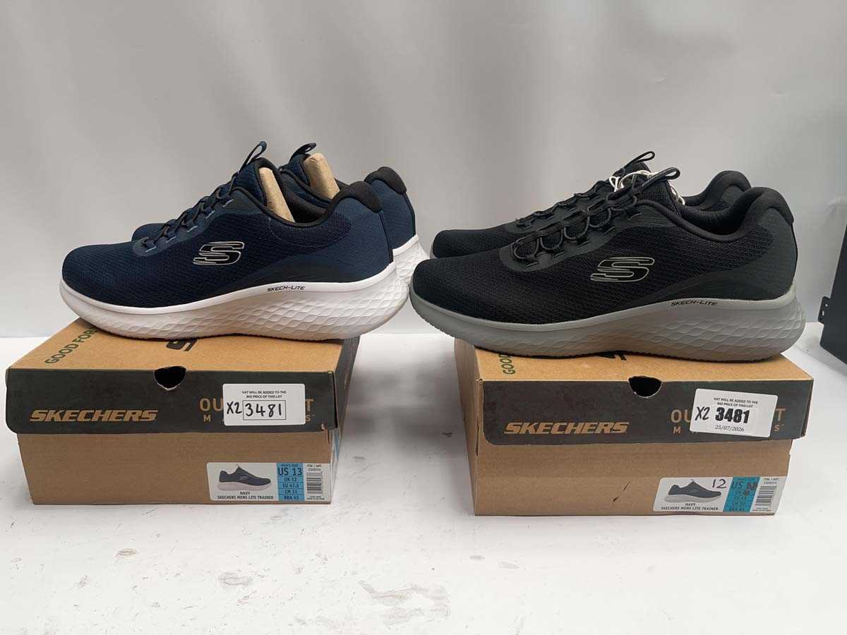 Lot 2x pairs men's Skechers Lite trainers...