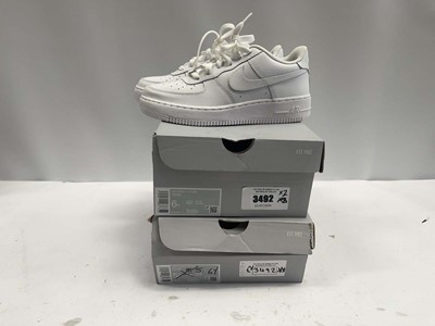 Lot 2x pairs children's Nike Air Force 1 UK5.5 White