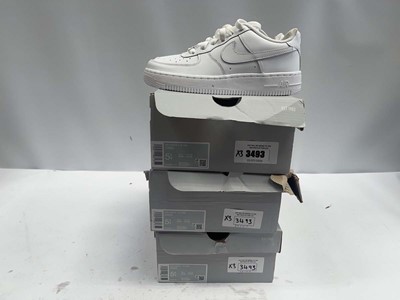 Lot 3x pairs children's Nike Air Force 1 UK5 White