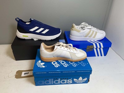 Lot 3x Boxed pairs of Adidas trainers sizes UK5.5,...