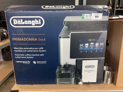 Lot 1601 - DeLonghi Prima Donna Soul coffee machine, boxed