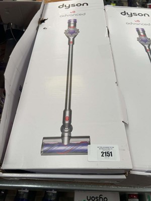 Lot 2151 - Boxed Dyson V8 Advanced cordless stick vacuum...