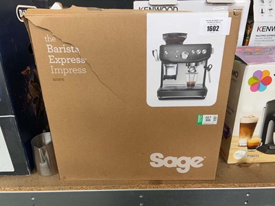 Lot 1602 - Sage The Barista Express Impress coffee...