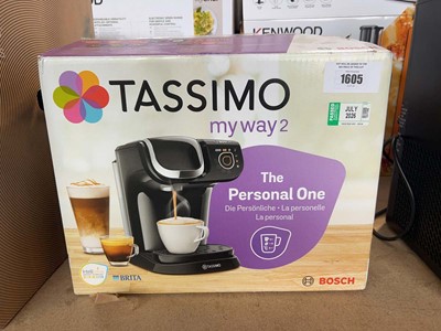 Lot 1605 - Bosch Tassimo My Way 2 pod coffee machine, boxed
