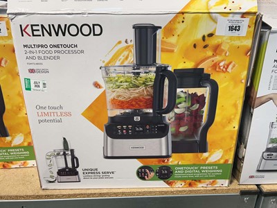 Lot 1643 - Kenwood MultiPro 1 Touch 2-in-1 food processor...