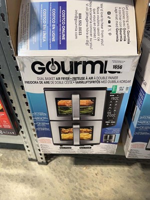 Lot 1656 - Gourmia dual basket air fryer, boxed