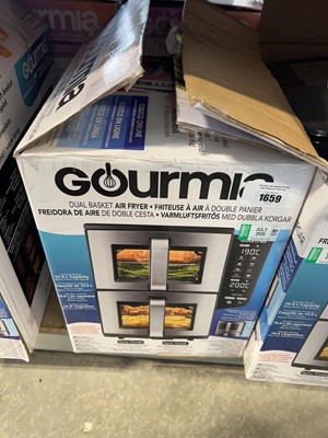 Lot 1659 - Gourmia dual basket air fryer, boxed