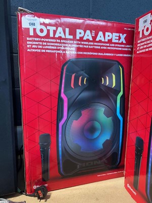 Lot 1748 - ION Audio Total PA Apex battery powered...