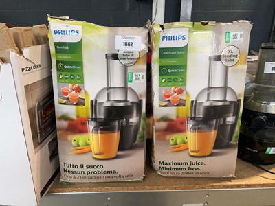 Lot 1662 - 2 Philips Centrifugal juicers, boxed