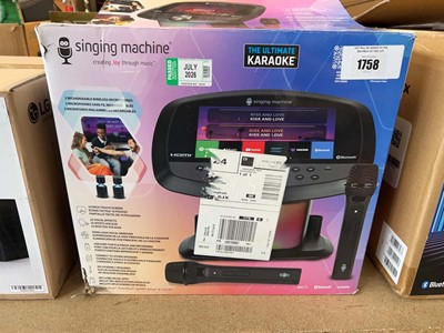 Lot 1758 - Singing machine portable Karaoke system, boxed