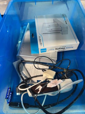 Lot 1775 - Plastic box containing DVD compact disc player,...