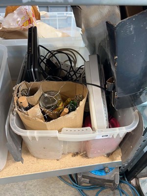 Lot 1778 - Plastic box containing an assortment of items...