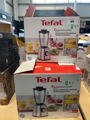 Lot 1676 - 3 Tefal Blendforce glass blenders, boxed