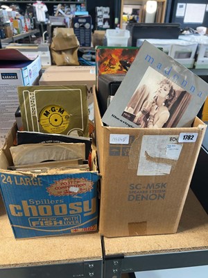 Lot 1782 - 2 boxes containing assorted vinyl records...