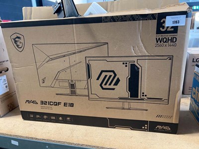 Lot 1783 - Boxed MSI Mag 321CQF curved gaming monitor