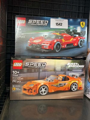 Lot 1542 - 2 Lego Speed Champion sets: Ferrari 499P and...