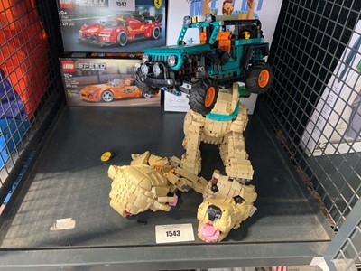 Lot 1543 - 2 unboxed Lego sets, a Lego Technics Jeep and...