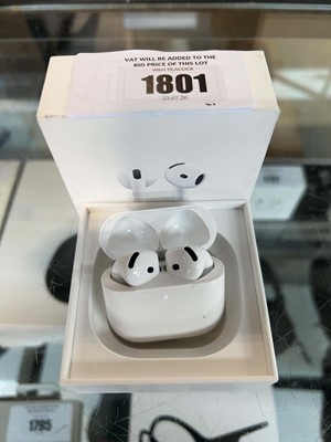 Lot 1801 - Pair of boxed Apple Airpods 4