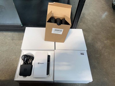 Lot 1806 - 3 boxed square terminals along with a box of...