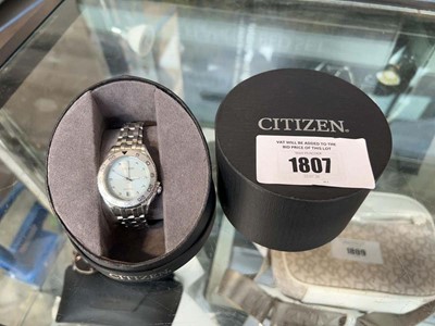 Lot 1807 - Citizen Ecodrive women's watch with a light...