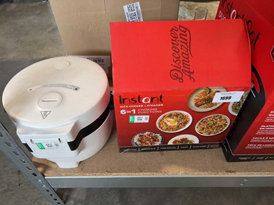 Lot 1699 - 1 boxed and 1 unboxed Instant rice cooker and...