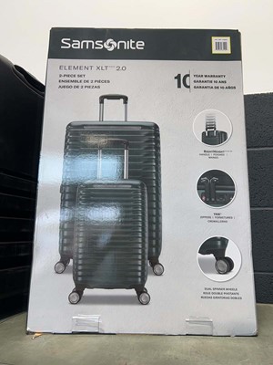 Lot 1704 - Samsonite 2 piece suitcase set in dark green,...