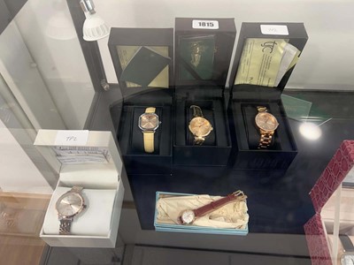 Lot 1815 - 5 boxed watches including Gamages London,...