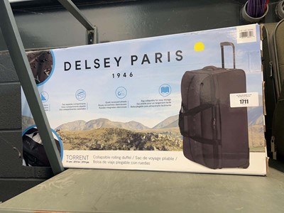 Lot 1711 - Delsey Paris collapsible rolling duffle bag,...