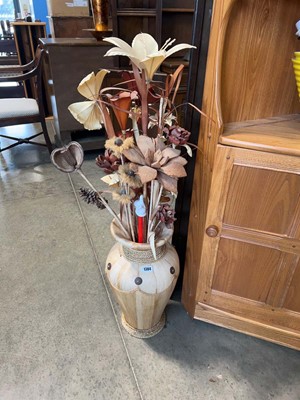 Lot 1384 - Hand crafted decorative flower vase made of...