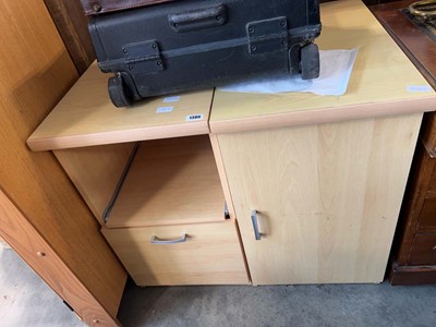 Lot 1386 - 2 low wooden office cabinets