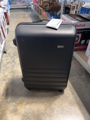 Lot 1716 - Rock 3 piece suitcase set in black