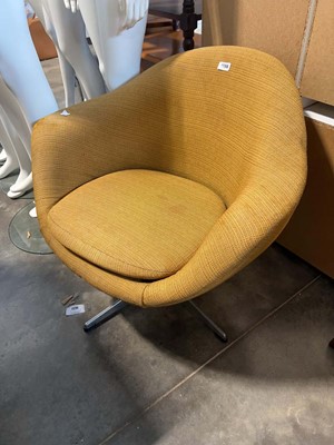 Lot 1394 - Swivel base armchair