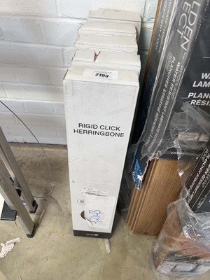 Lot 2193 - 5x boxes of rigid click herringbone laminate...