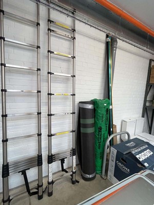 Lot 2196 - 3-meter aluminium framed telescopic ladder