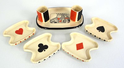 Lot 286 - A Royal Doulton bridge set comprising a stand...