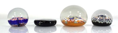 Lot 288 - Four millefiori paperweights, max d, 8 cm (4)