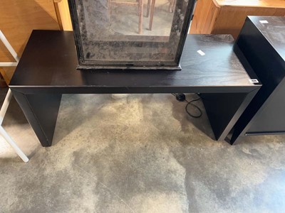 Lot 1420 - Modern black furniture including an...