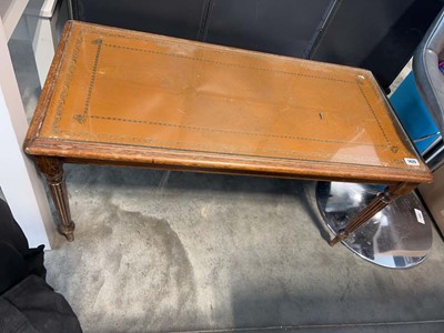 Lot 1429 - Reproduction coffee table on fluted uprights...