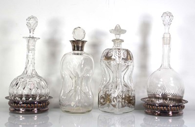Lot 376 - A silver collared 'glug glug' decanter of...