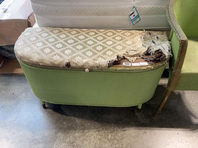 Lot 1439 - Lloyd Loom tub type chair and laundry basket
