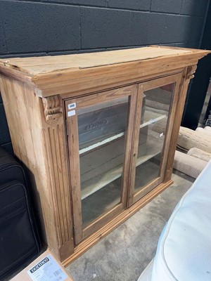 Lot 1440 - Upper section of a pine display cabinet