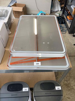 Lot 2209 - 2x ropro illuminated bathroom mirrors