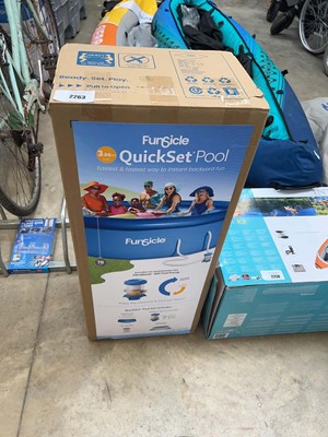 Lot 2263 - Boxed FunSicle 12ft swimming pool
