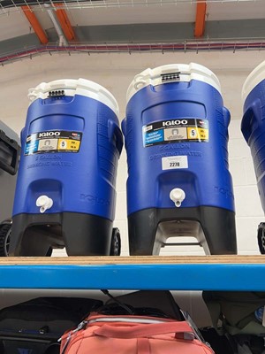 Lot 2278 - 2 Igloo 18.9 Litre 5 gallon mobile water...